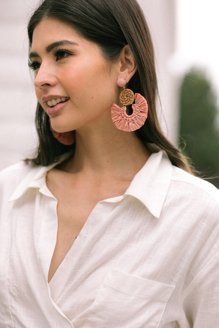 Lucia Raffia Tassel Earrings