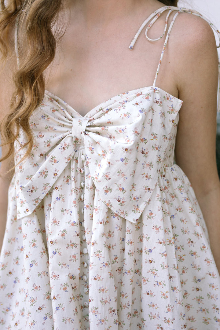 Eleanor Bow Mini Dress