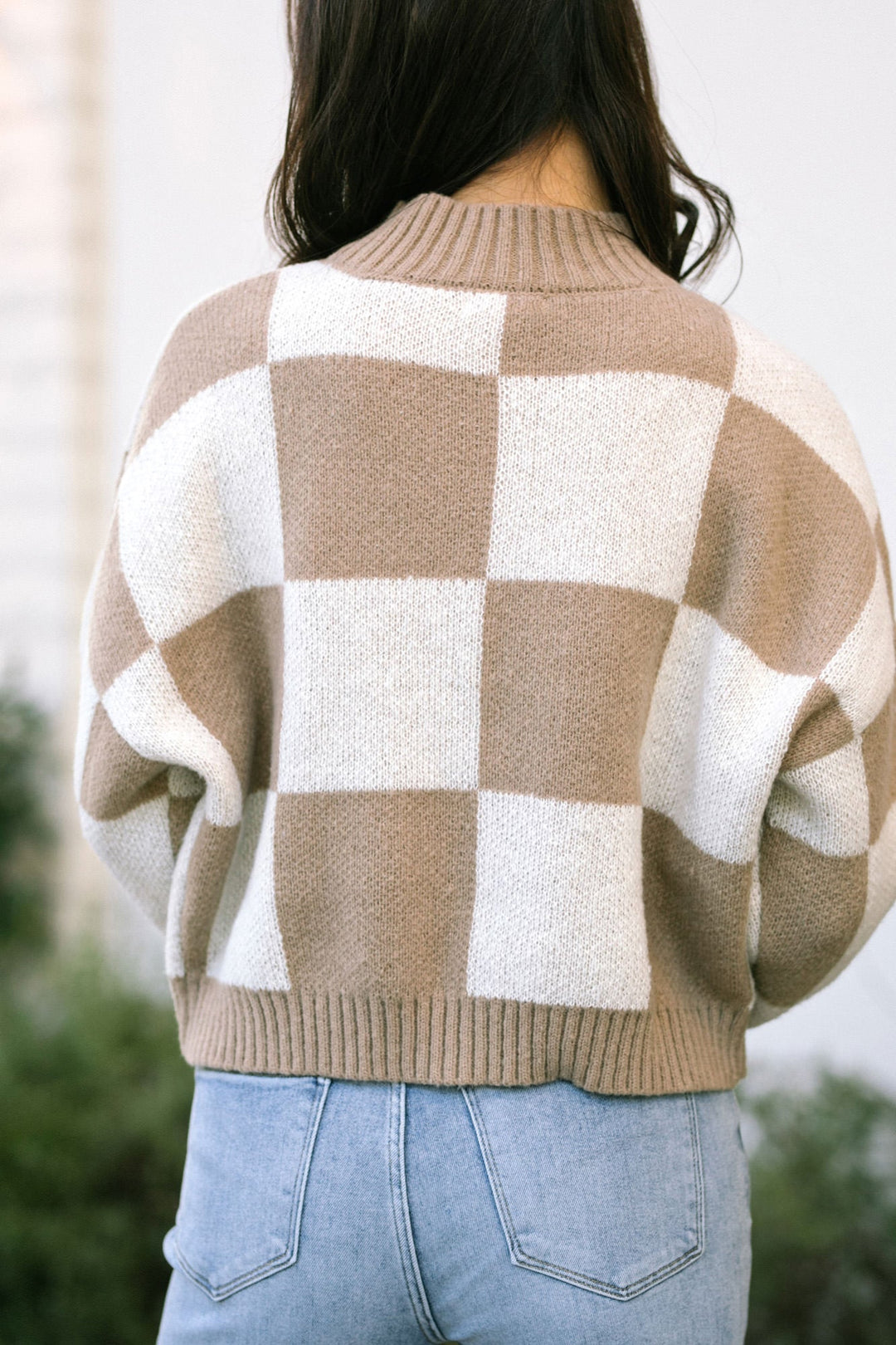 Jojo Checkered Knit Sweater
