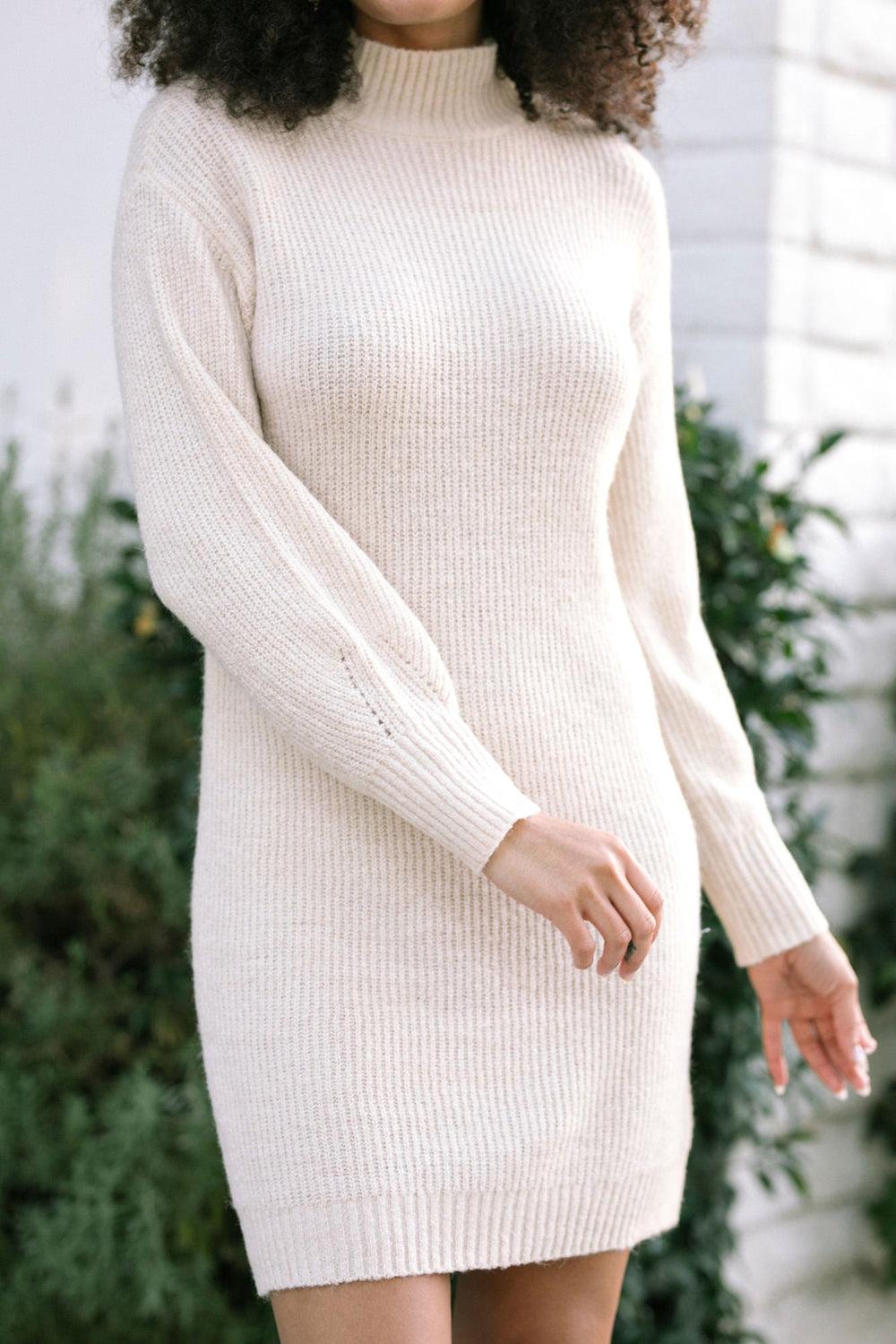 Sabina Mock Neck Sweater Dress