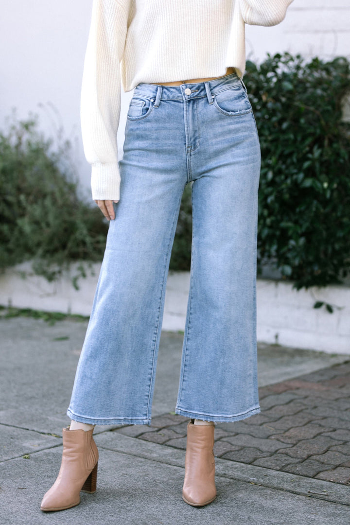 Molly Cropped Wide Leg Jeans