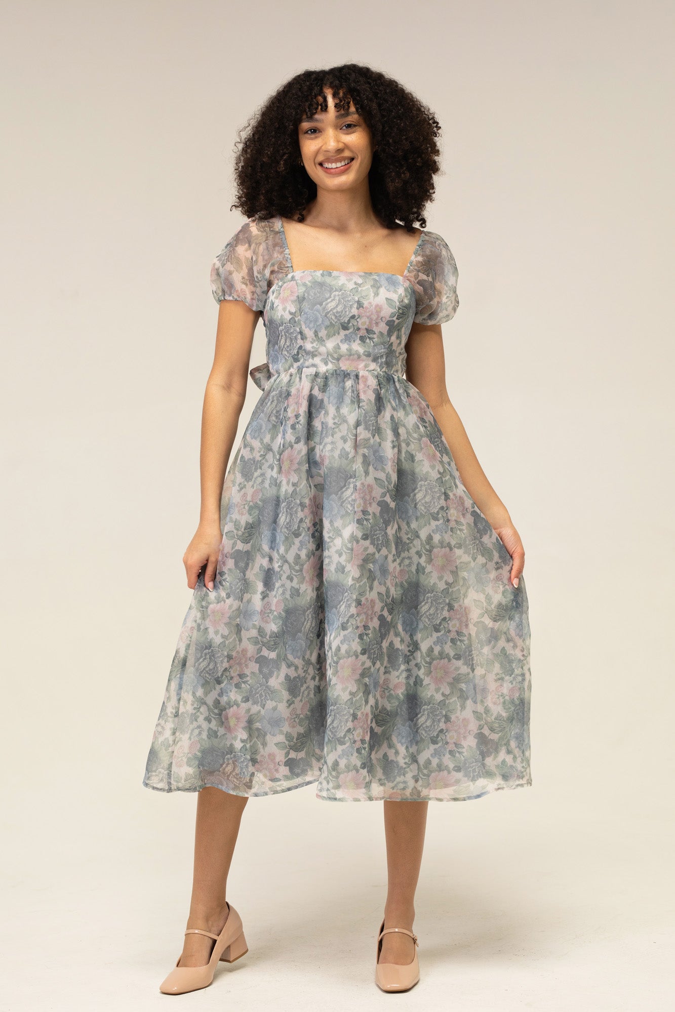 Sophia Floral Organza Dress - Morning Lavender Boutique Dresses Pink Blue Grey / 3X by Morning Lavender Sophia Floral Organza Dress - Morning Lavender Boutique Dresses Pink Blue Grey / 3X by Morning Lavender