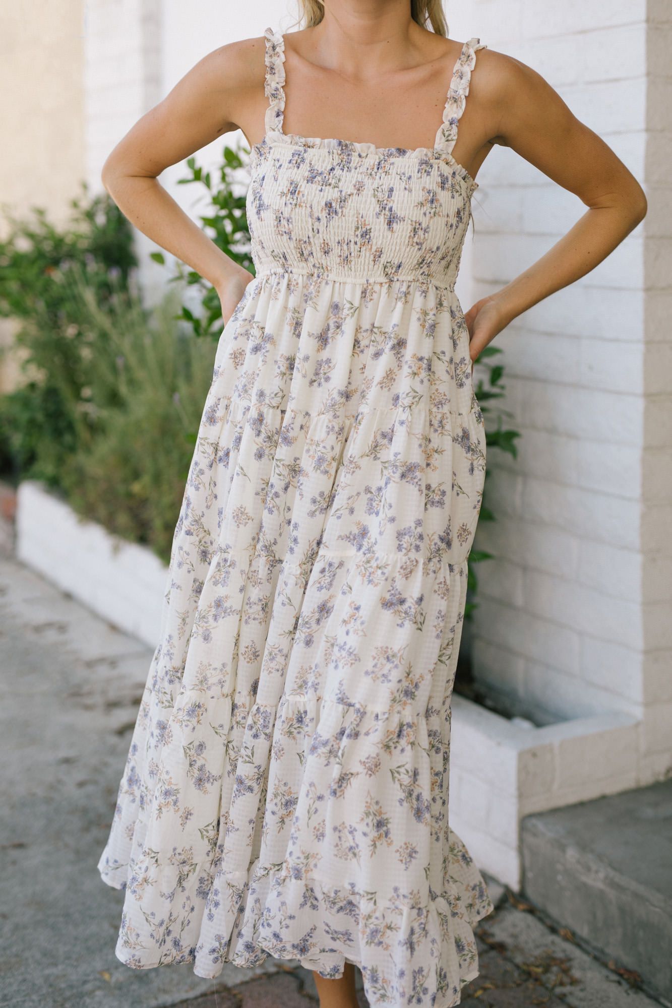 Smocked Maxi Dress - Christina - Morning Lavender Online Boutique