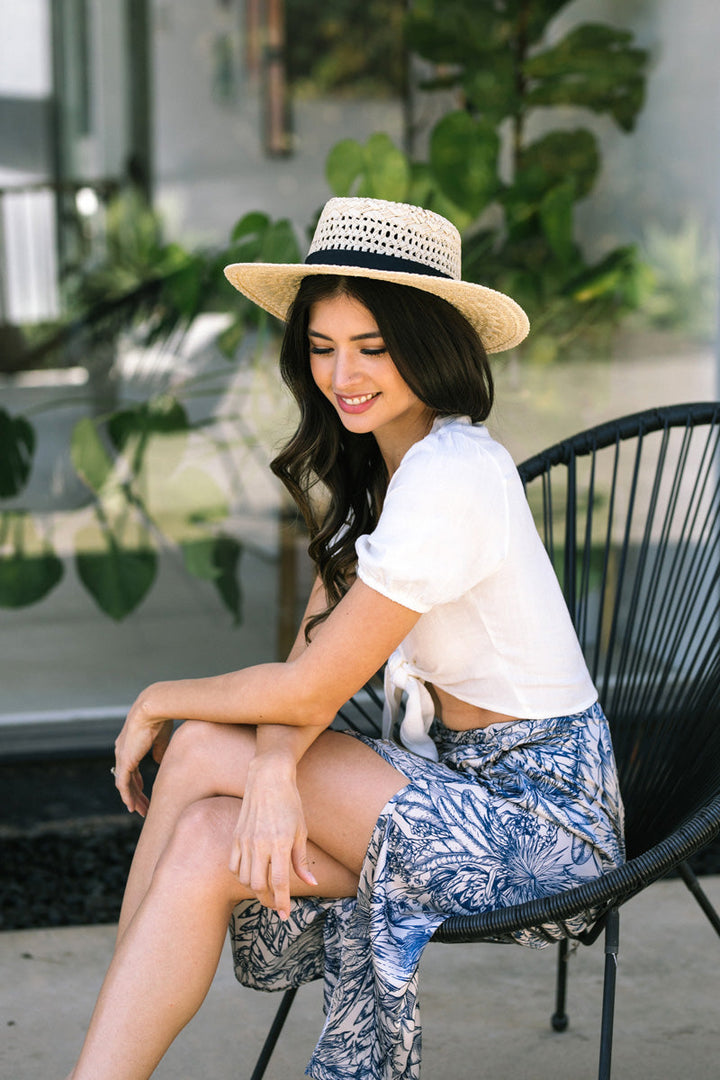 Joie Boater Straw Hat