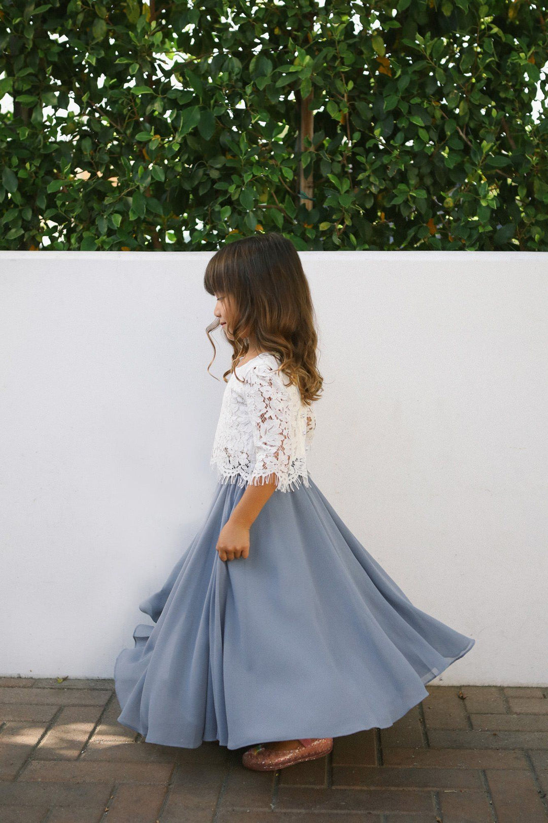 Mini Amelia Full Maxi Skirt Kids Lucy Paris Slate Blue 2T 