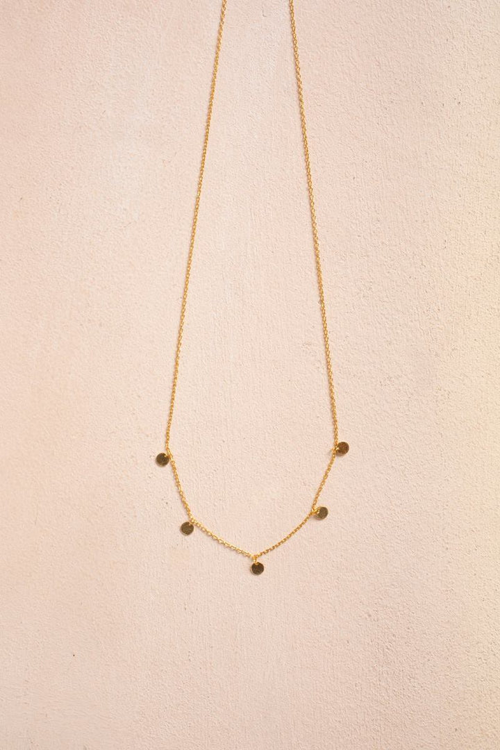 Emma Floating Bead Dainty Necklace Necklaces Fame Gold 