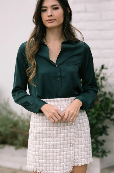 Button Down Blouse Morning Lavender 