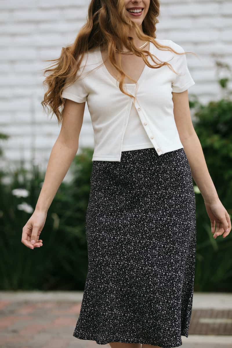 How to Style a Floral Midi Skirt