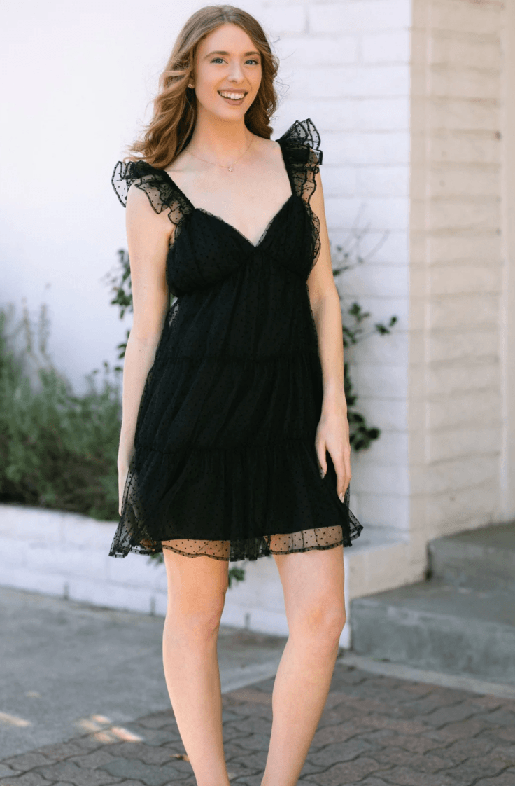 The Legend of the Morning Lavender Black Mini Dress