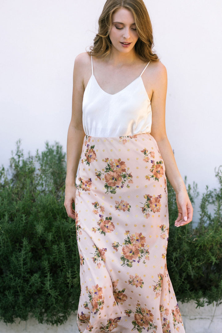 Alina Floral Dotted Skirt