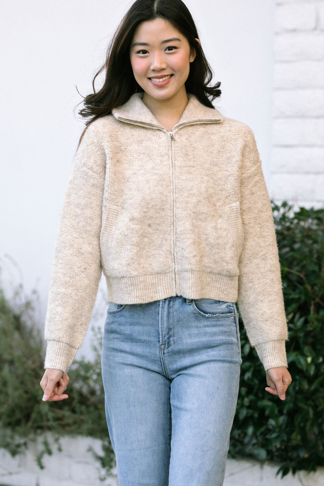 Amanda Zip Knit Sweater