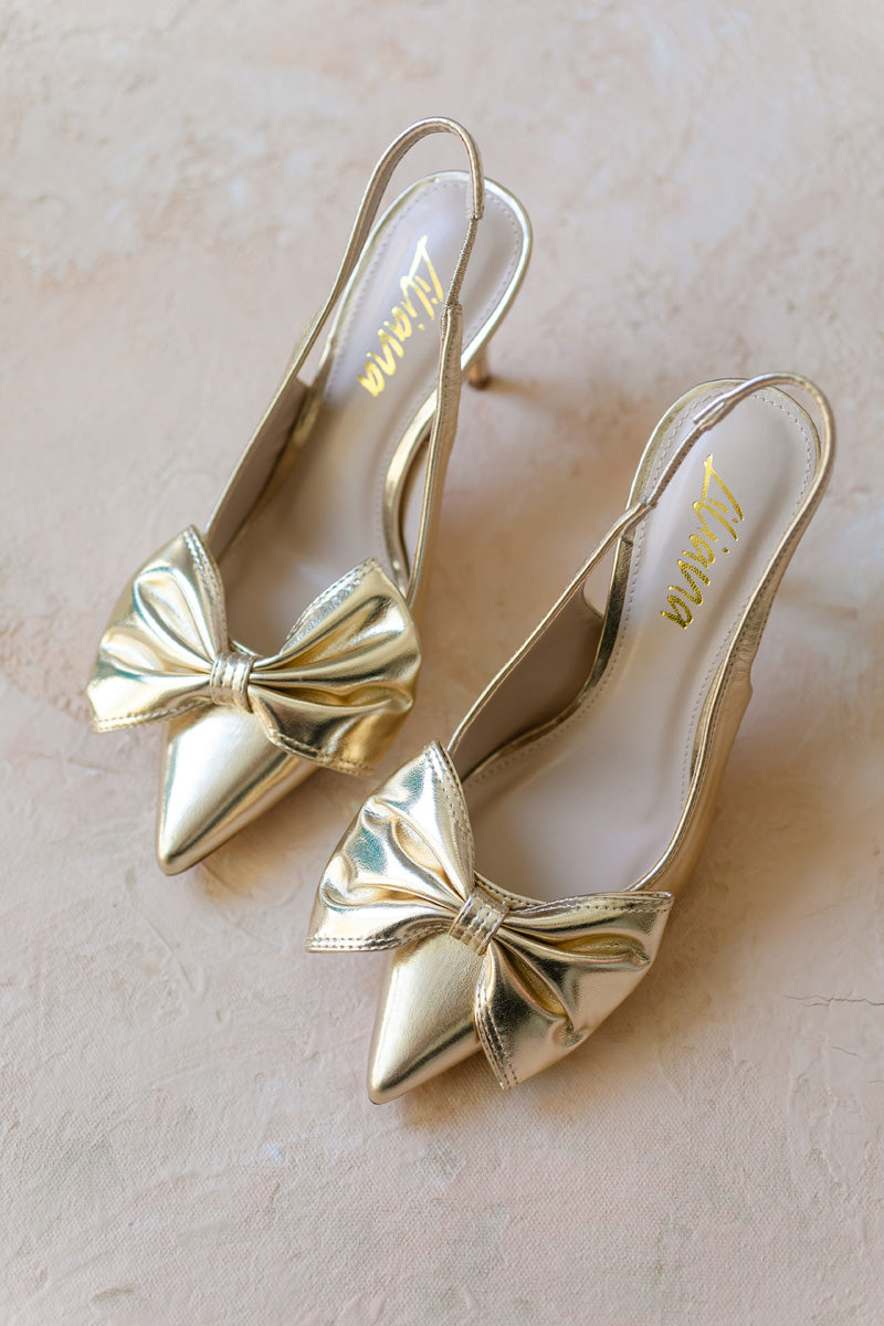 Silla Slingback Bow Heels