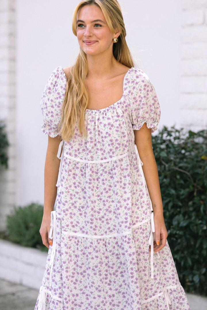 Brittany Bow Tiered Dress