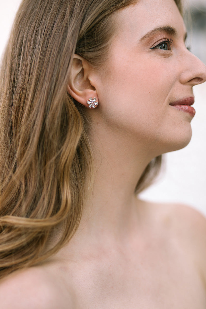 Heidi Flower Crystal Earrings