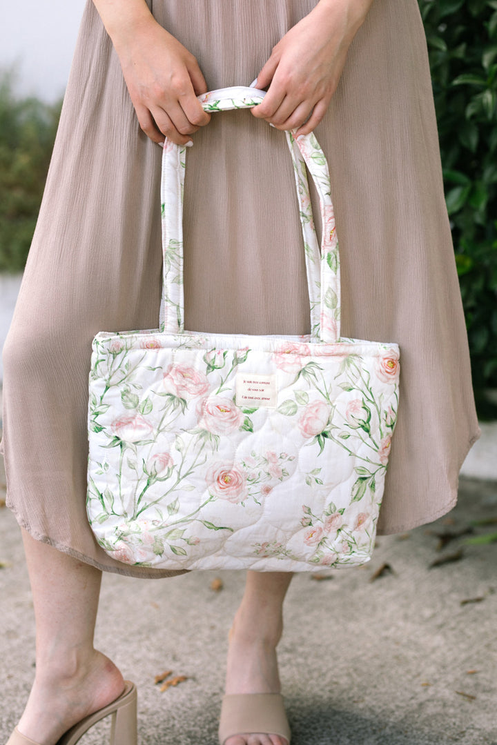 Rebecca Floral Quilted Tote