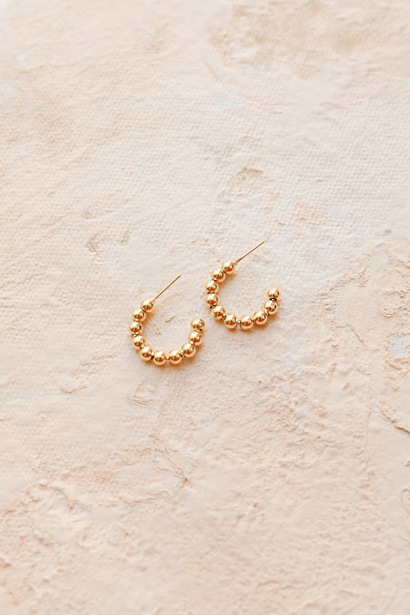 Eleanor Beaded Hoop Earrings