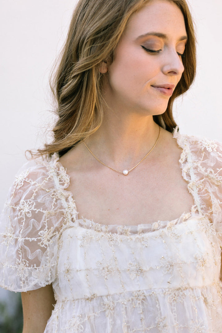 Trudy Single Pearl Necklace