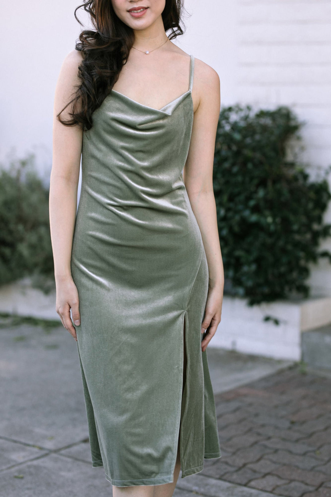 Alexandra Velvet Cowl Neck Dress