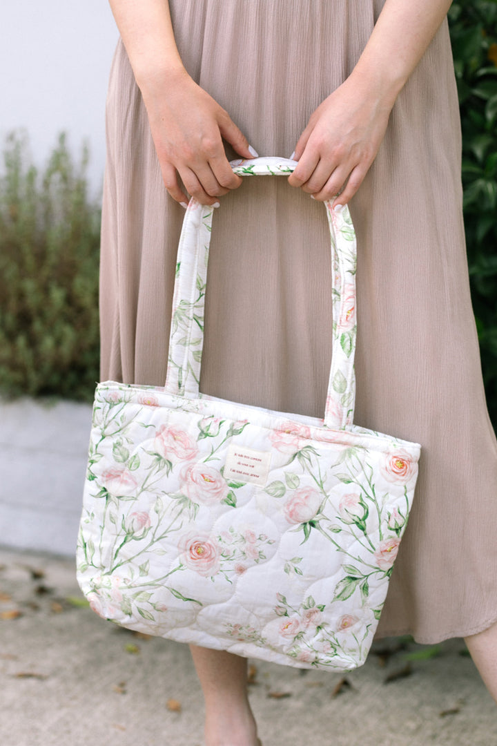 Rebecca Floral Quilted Tote