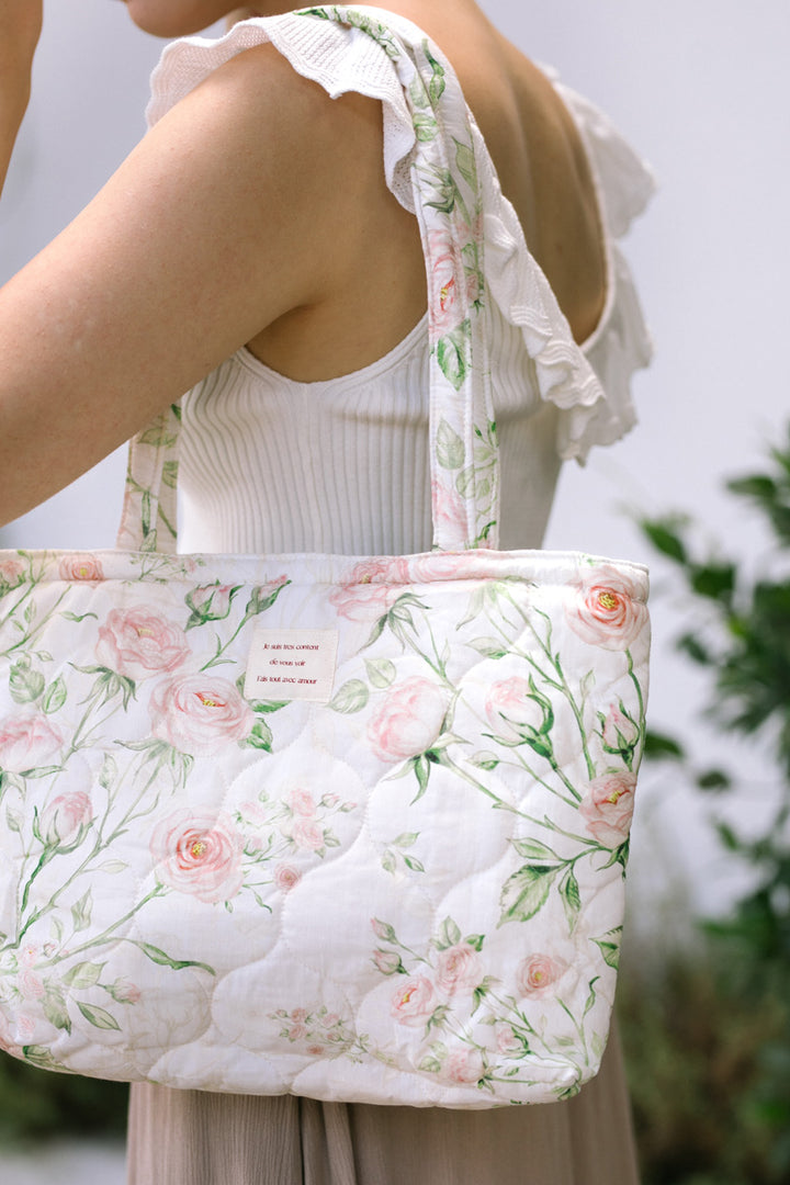 Rebecca Floral Quilted Tote