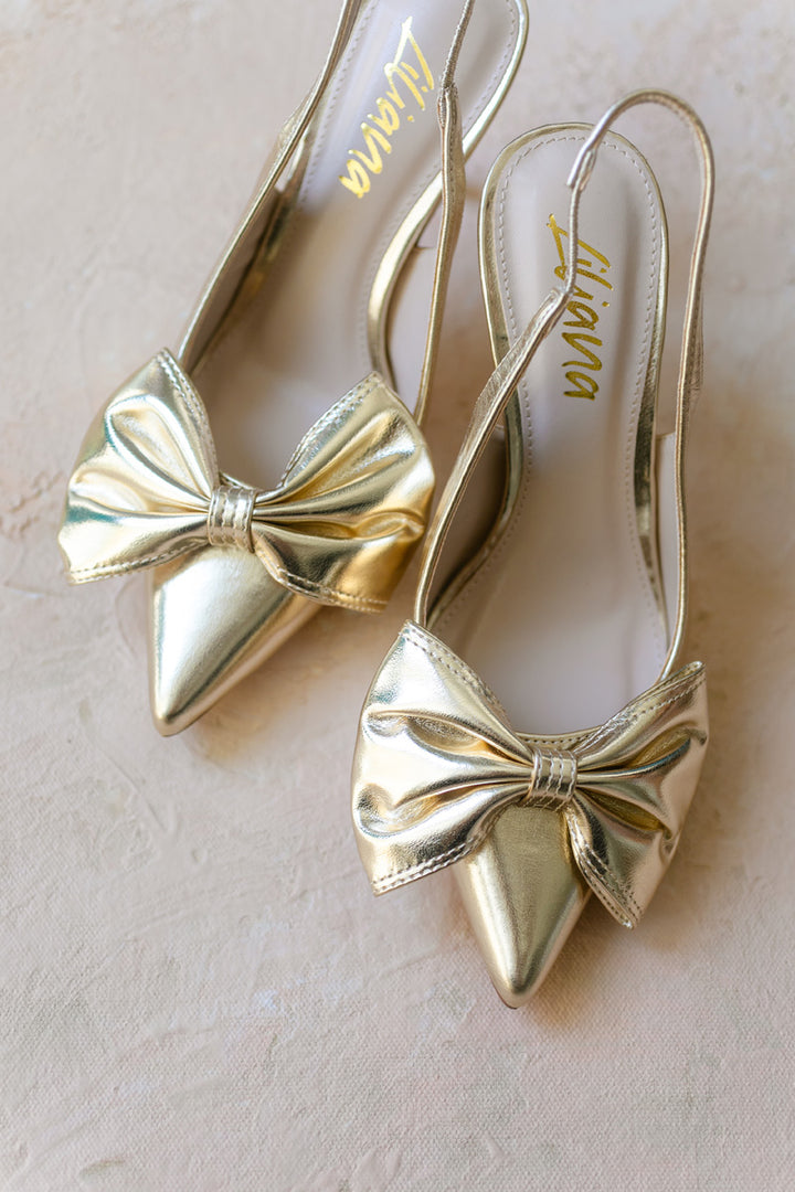 Silla Slingback Bow Heels