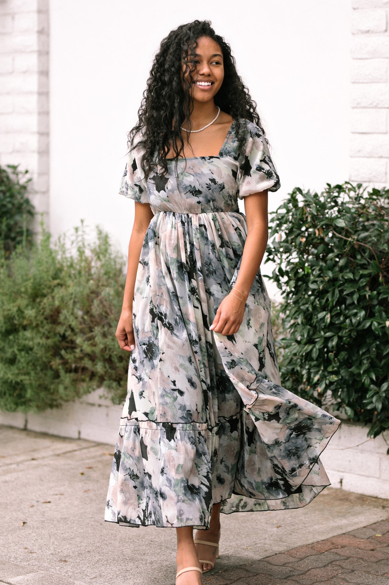 Lavender floral sale maxi dress