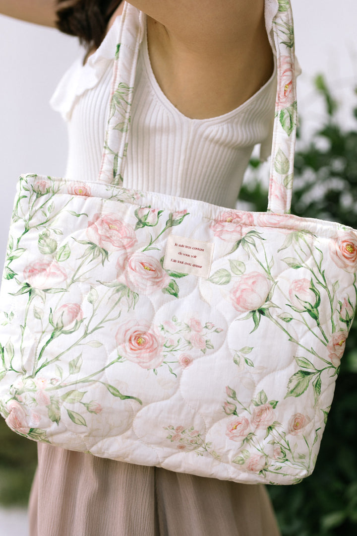 Rebecca Floral Quilted Tote