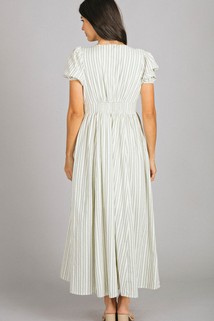 Abigail V-Neck Striped Dress