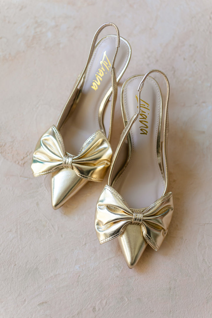 Silla Slingback Bow Heels