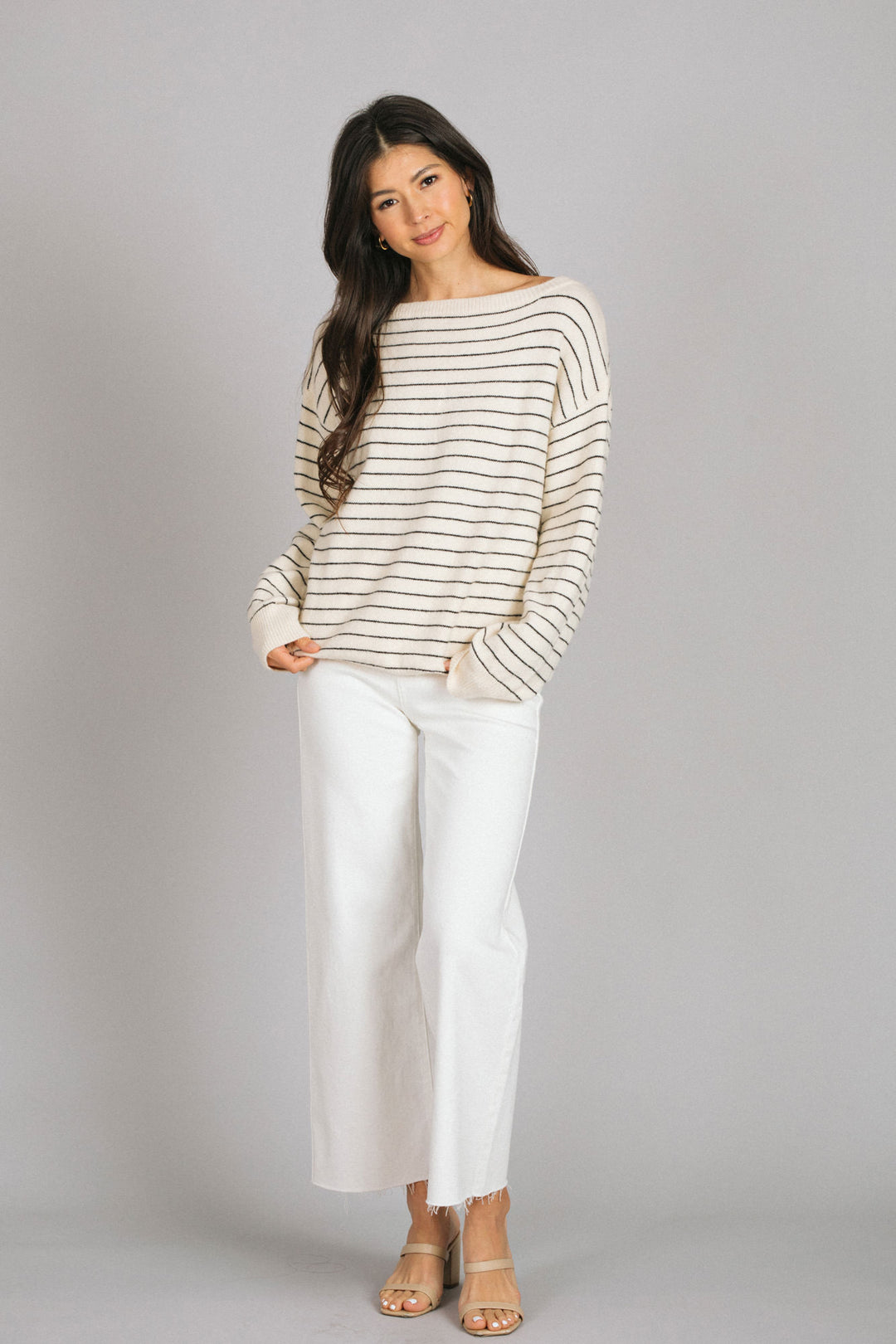 Justine Boatneck Striped Sweater