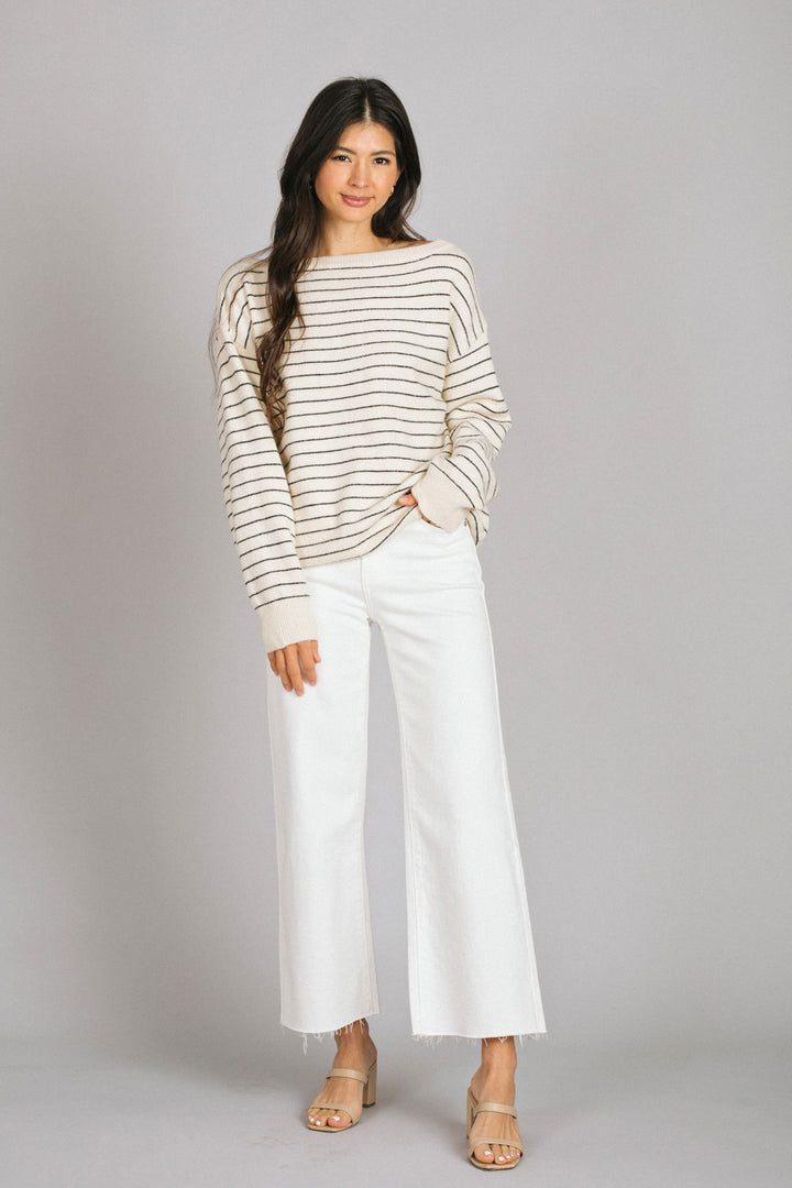 Justine Boatneck Striped Sweater