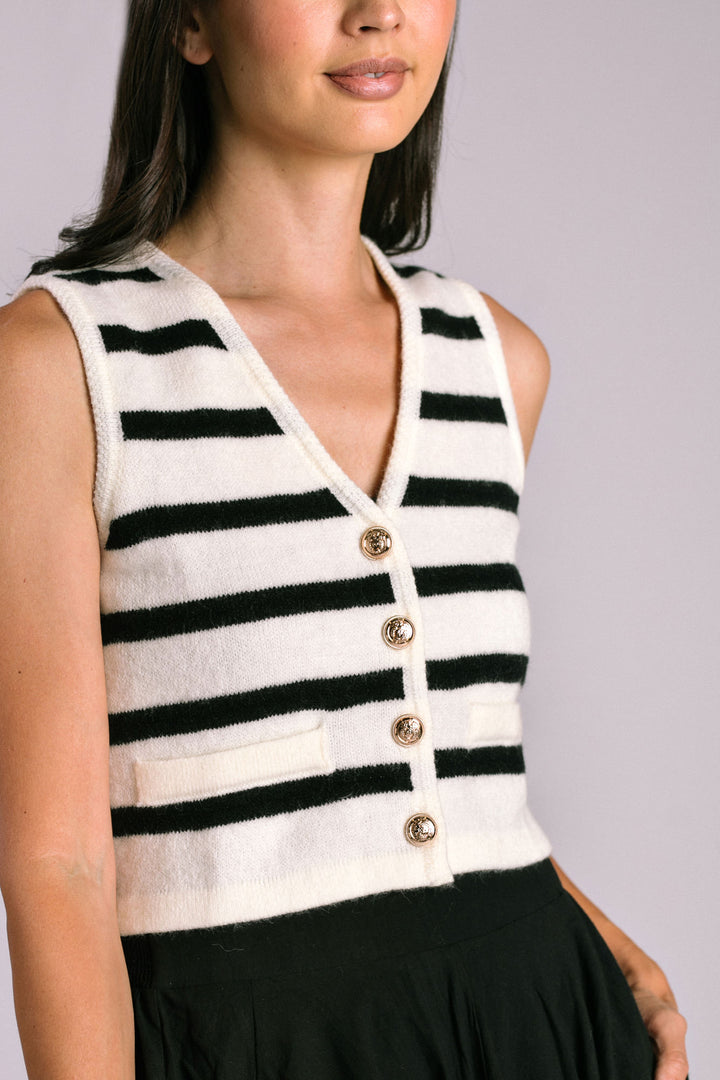 Bristol Striped Knit Vest