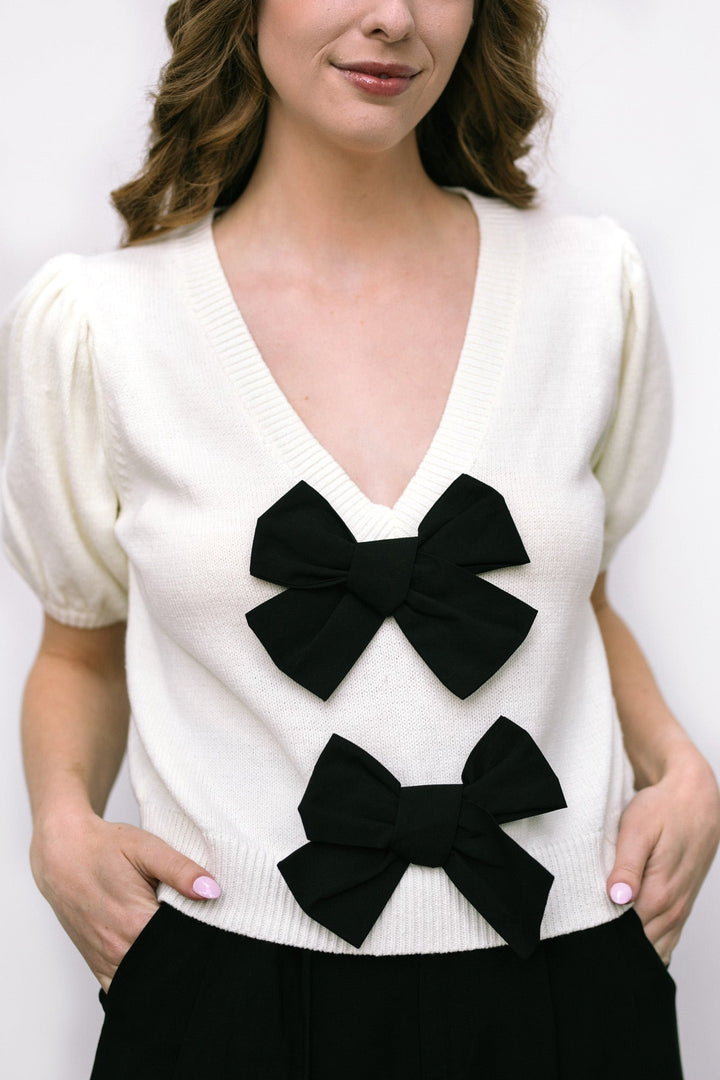Beatrice Bow Sweater Top