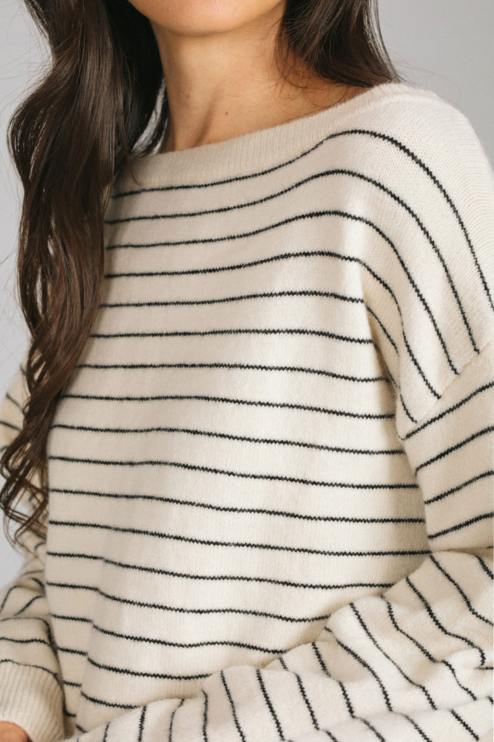 Justine Boatneck Striped Sweater