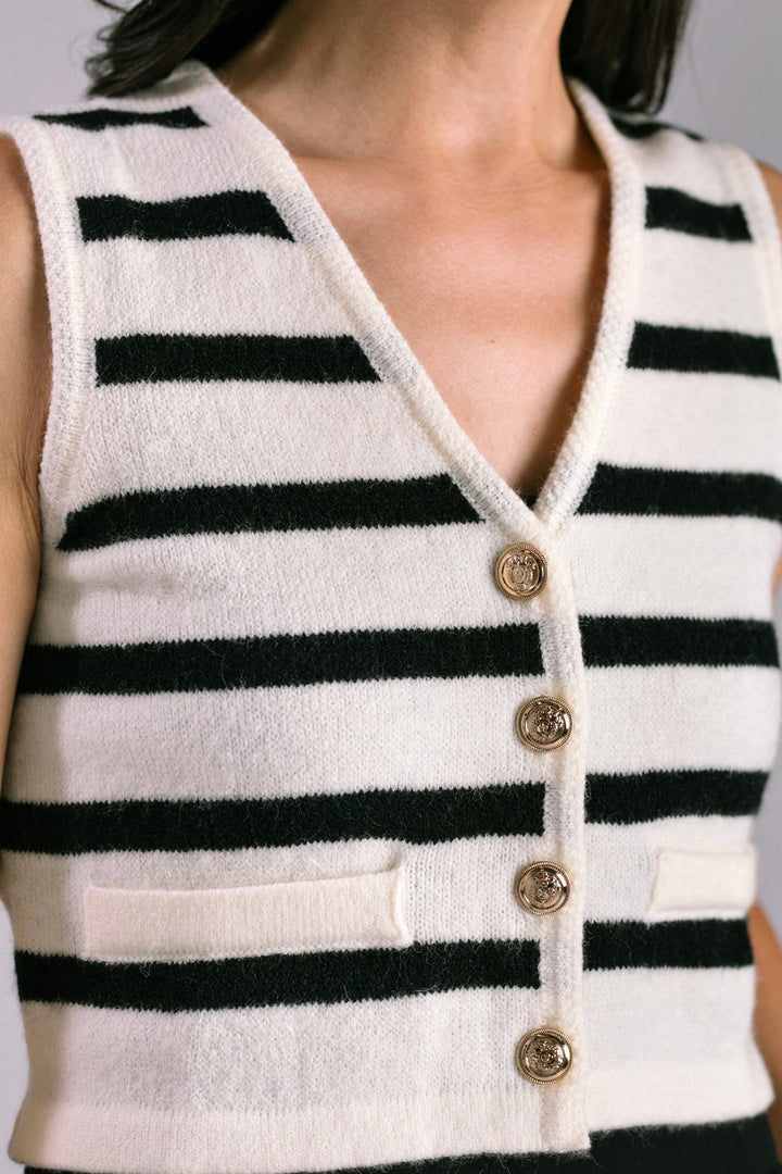 Bristol Striped Knit Vest