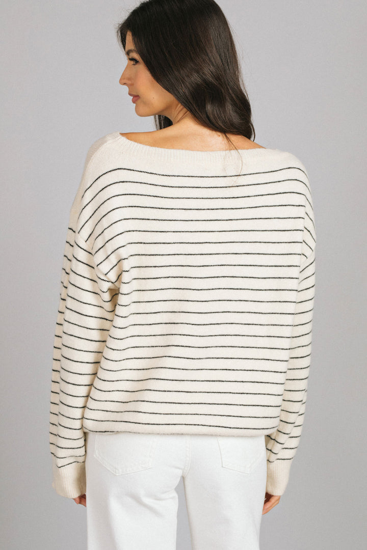 Justine Boatneck Striped Sweater