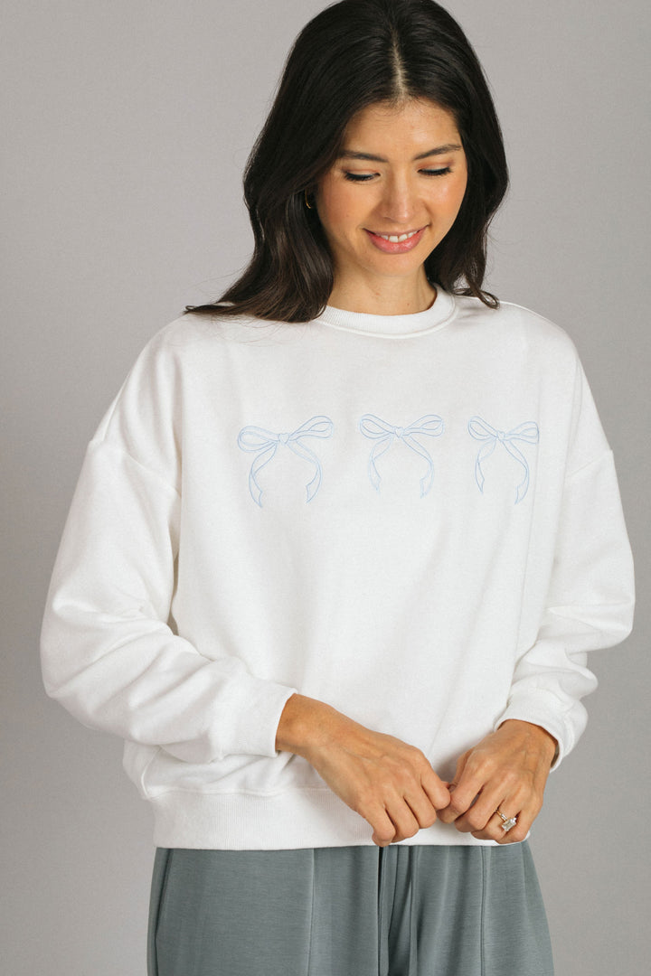 Carina Embroidered Bow Sweater
