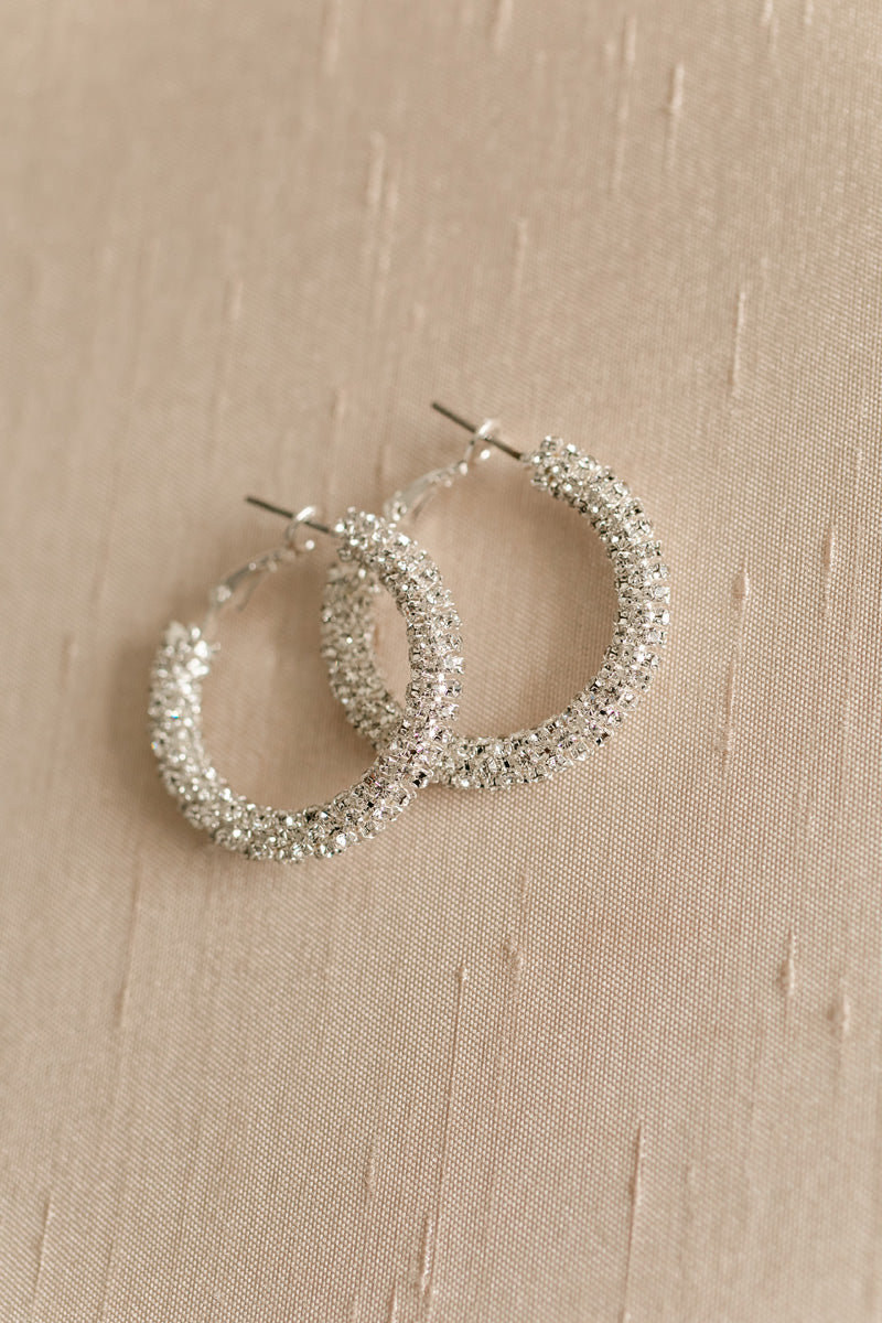 Samantha Crystal Hoop Earrings