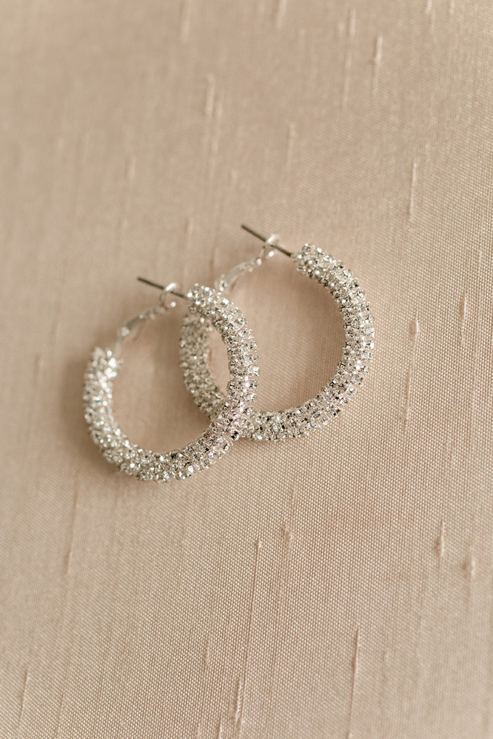 Samantha Crystal Hoop Earrings