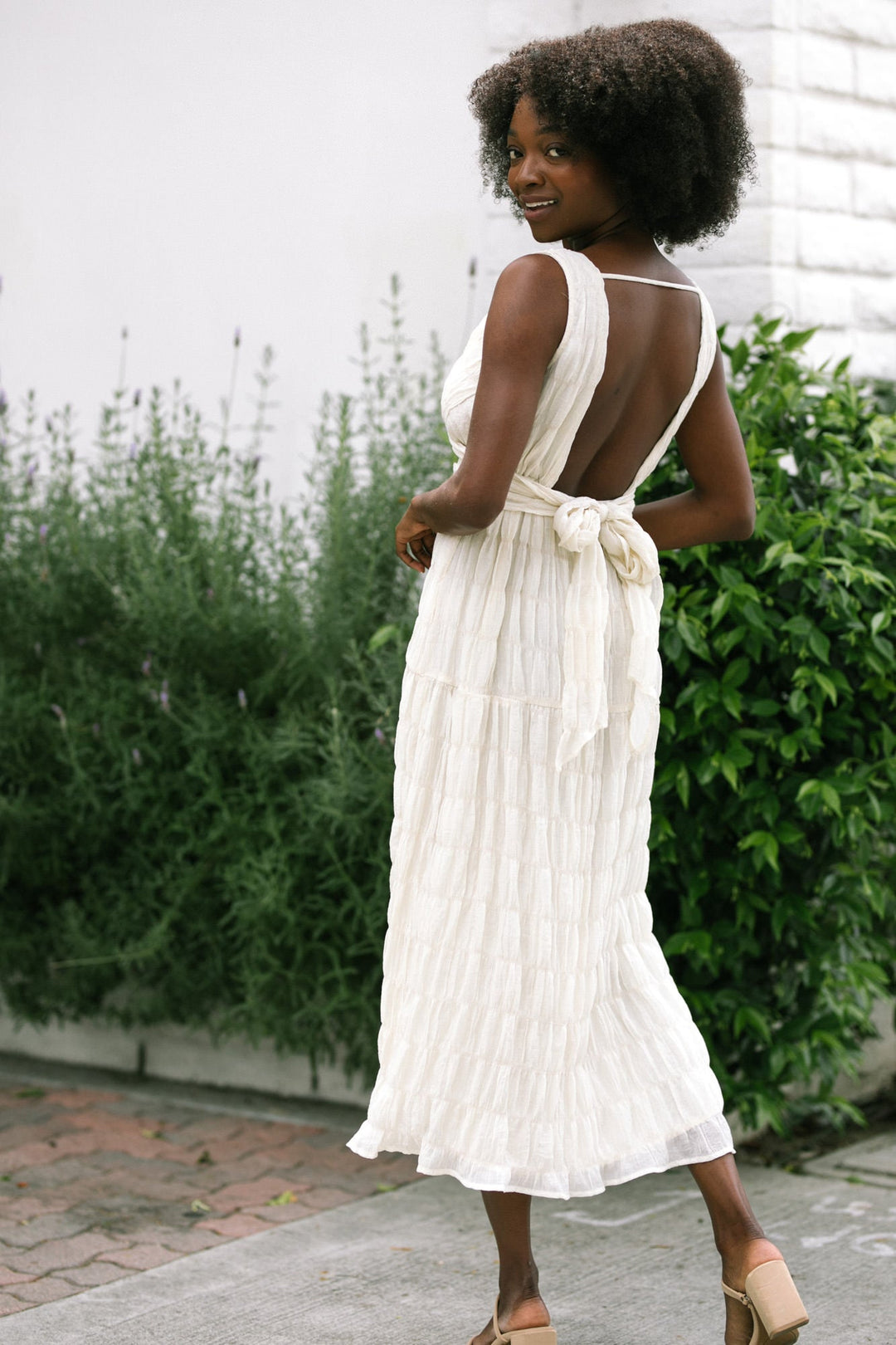 Andrea Textured Midi Dress