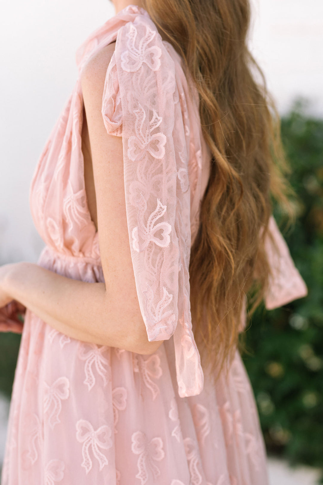 Rosalie Tie Shoulder Bow Dress - Morning Lavender Boutique Dresses Rosalie Tie Shoulder Bow Dress - Morning Lavender Boutique Dresses