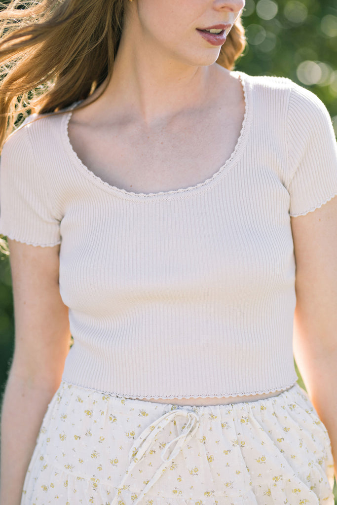 Haley-Scallop-Ribbon-Crop-Top – Morning Lavender