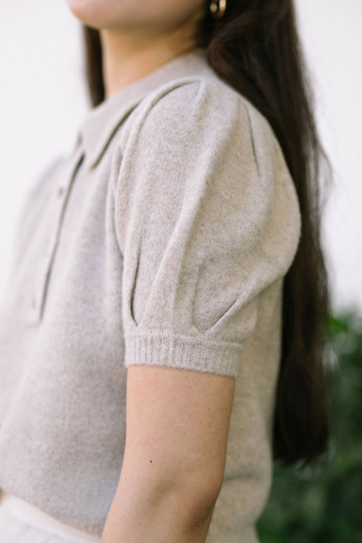 Anna Collared Sweater Top