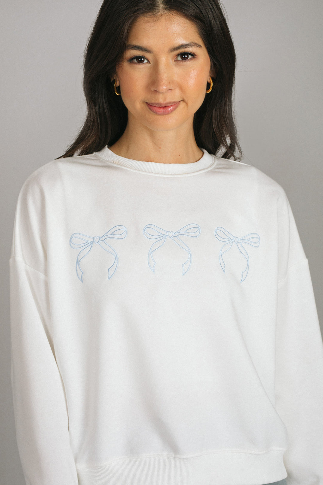 Carina Embroidered Bow Sweater