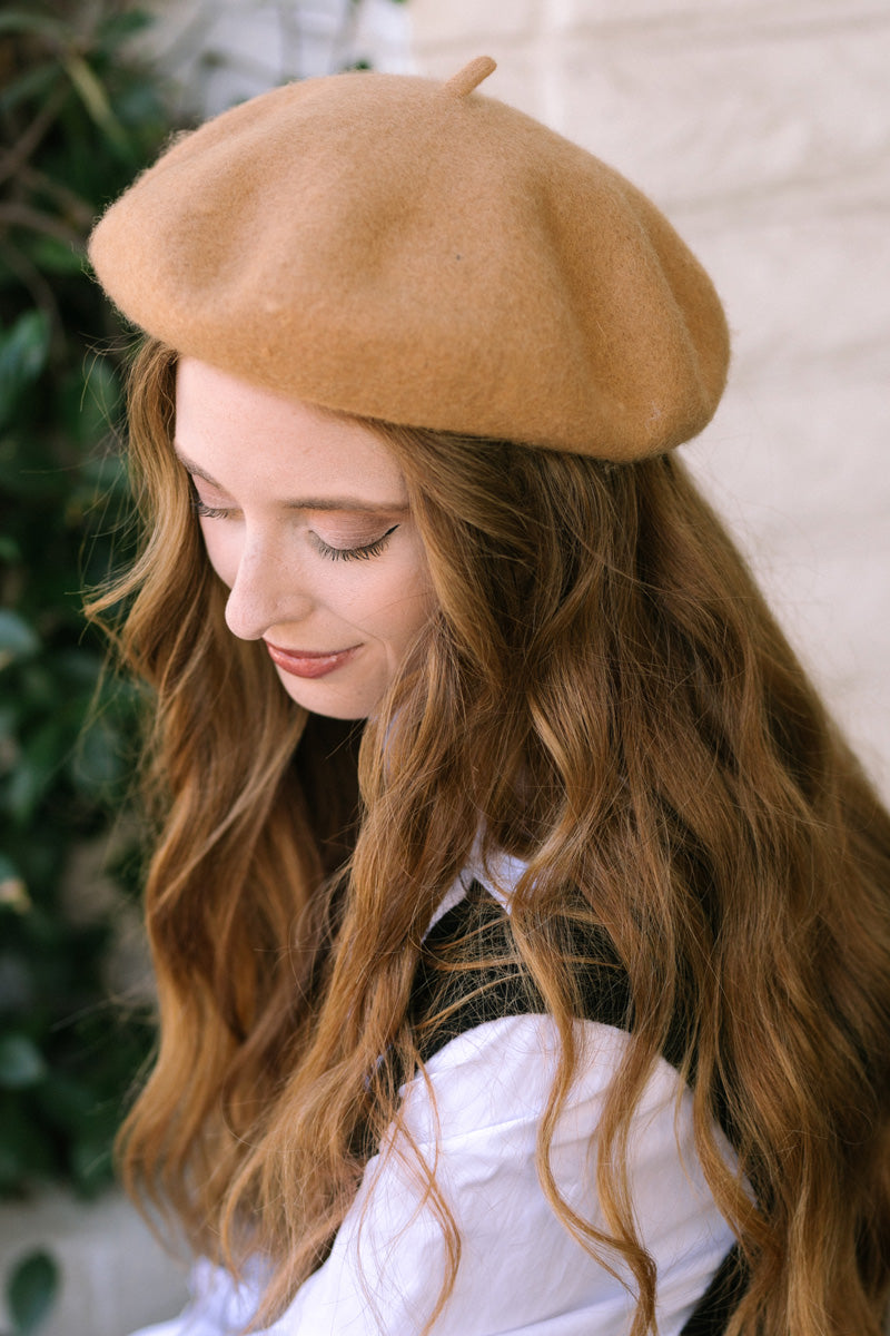 Hazel Lurex Wool Beret