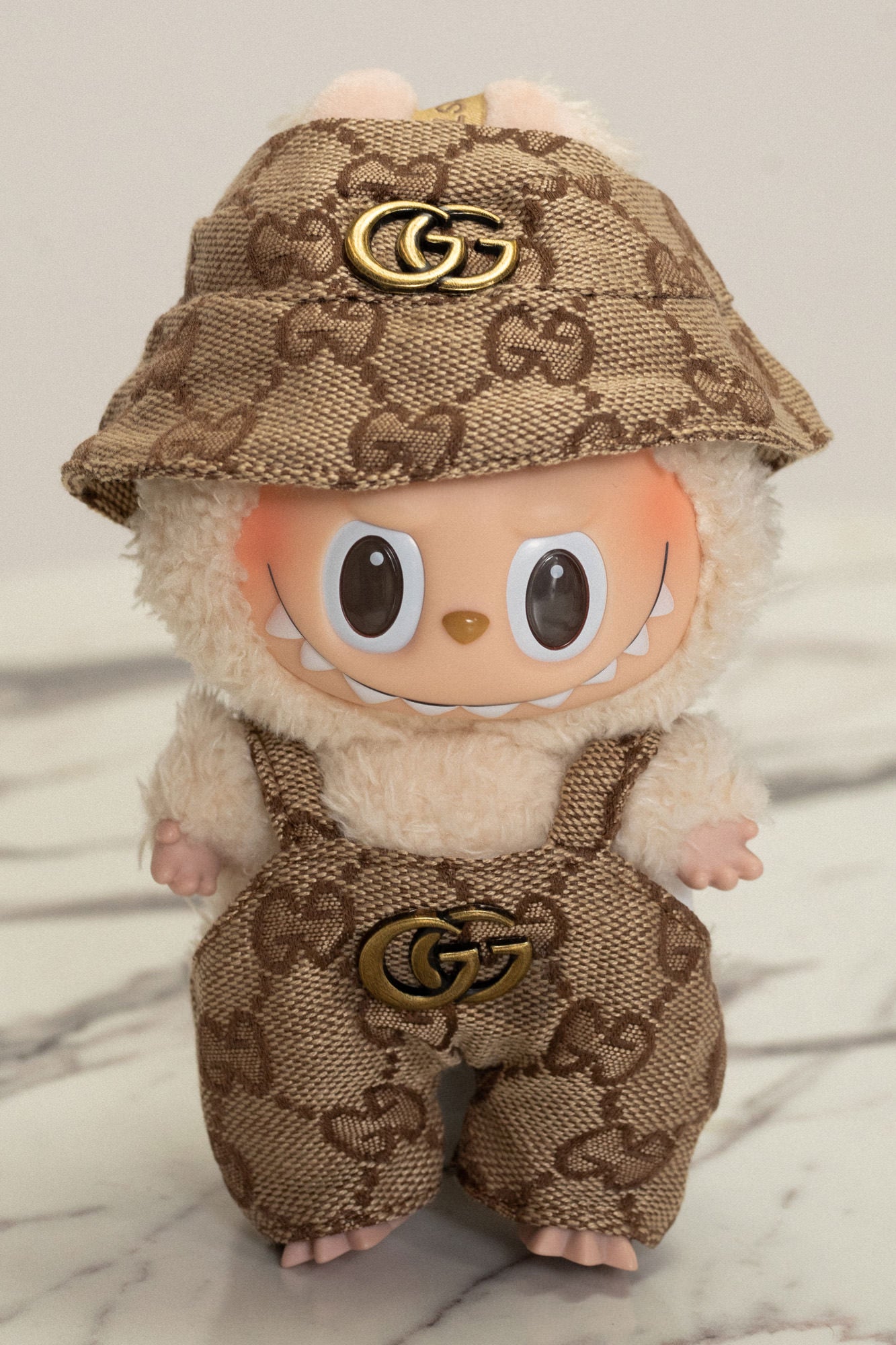 Labubu Gucci Hat & Overalls – Morning Lavender