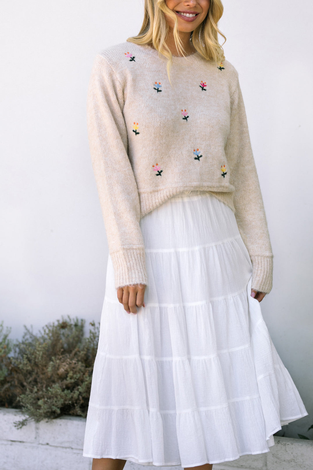 Elliot Embroidered Floral Sweater