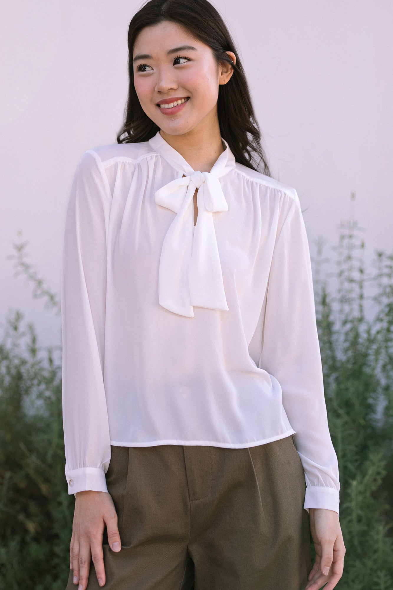 Brianna Bow Tie Blouse