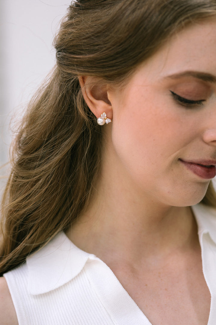 Christie Pearl and Bow Earrings