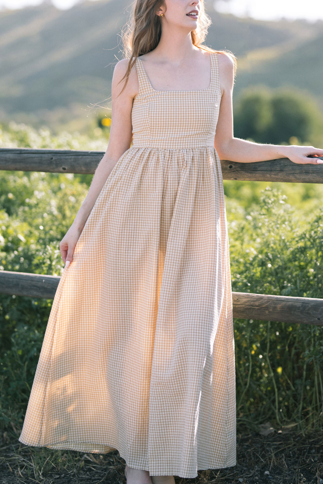 Dani Gingham Maxi Dress - Morning Lavender Boutique Dresses Dani Gingham Maxi Dress - Morning Lavender Boutique Dresses